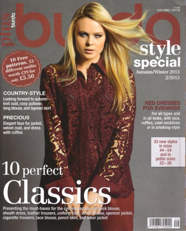 NEW Burda Plus Pattern Magazine Autumn/Winter 2013 US 14-26 EUR 44-54 English