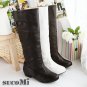Flat long-barreled high-level women's boots 67002 Knight