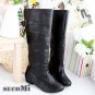 Flat long-barreled high-level women's boots 67002 Knight