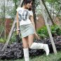 Knight in patent leather boots with stylish 68014