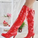 Knight patent leather high-heeled fashion boots 68012