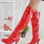 Knight patent leather high-heeled fashion boots 68012