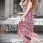 D1012 Korean version of the V-neck floral dress