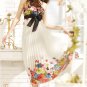 D1013 Korean version of the pleated bow dress