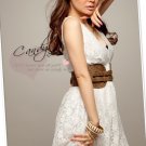 D1018 lantern-like French lace dress