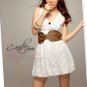 D1018 lantern-like French lace dress