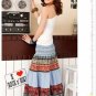 D1039 (light blue) Bohemia vintage dress to wear two personality