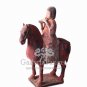 Pottery Horse scuplpture, 'Rider Playing Xun'