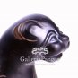 Black Pottery Statue, 'Tiger Seal'