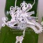 Pure Silver Earrings, 'Chinese Dragon'