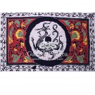 Batik Painting, 'Blue Dragon Table Cloth'