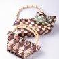 Handmade Handbag, 'Coconut Chocolate'