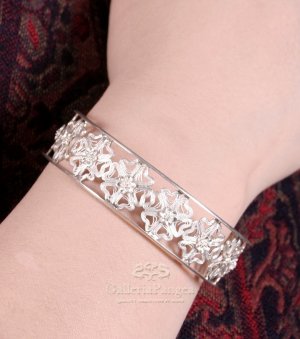 Silver Bracelet, 'Snow Flake'