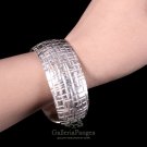 Pure Silver Bracelet, 'Crossing'