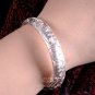 Silver Bracelet, 'Luck, Fortune, Flower'