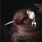 Silver Hairpin, 'Peony Flower'