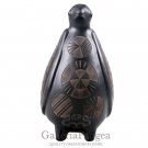 Black Pottery Teapot, 'Bird of Harmony'