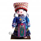 Wooden Doll, 'Miao Ethnic Girl With Headdress'