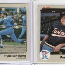 338- 1983 Fleer Baseball Cards w/ RYNE SANDBERG Rookie RC