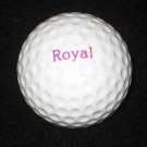Vintage ROYAL Daisy Brand Purple Flower White Golf Ball Women's Vintage ROYAL Daisy Brand Purple Flower White Golf Ball Women's