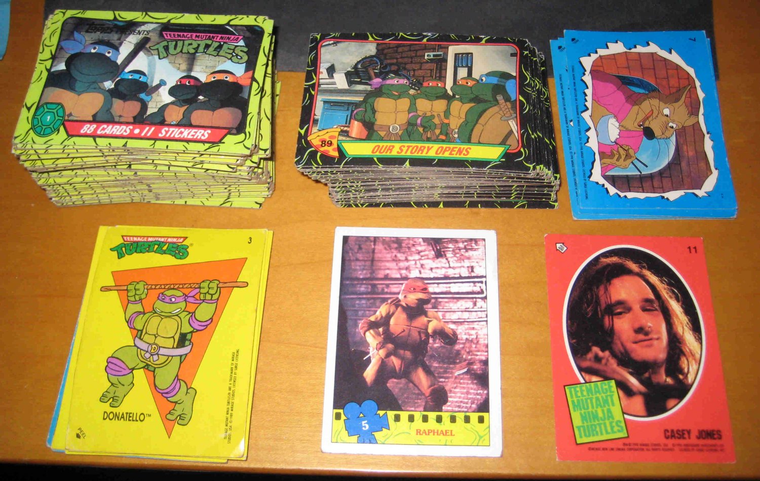 1989 Teenage Mutant Ninja Turtles Card & Sticker Lot Series 1 & 2