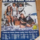 1994-95 Lady Lions Basketball Schedule Poster Katina Mack WNEP 16