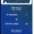 2002 Penn State vs Nebraska Football Game DVD 40-7 Paterno LJ