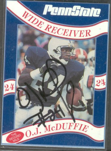 1992 Second Mile O.J. McDuffie Signed Penn State Trading Card