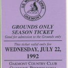 1992 U.S. Women's Open Golf Ticket Oakmont Country Club Patty Sheehan LPGA 1992 U.S. Women's Open Golf Ticket Oakmont Country Club Patty Sheehan LPGA