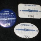 3 - Quicksilver Classic Golf Tournament Badges & 1993 Program w/ Pairing Sheet 3 - Quicksilver Classic Golf Tournament Badges & 1993 Program w/ Pairing Sheet