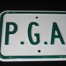 P.G.A. Golf HEAVY EMBOSSED STEEL SIGN Unused 12" x 9" Professional Golf Assoc.