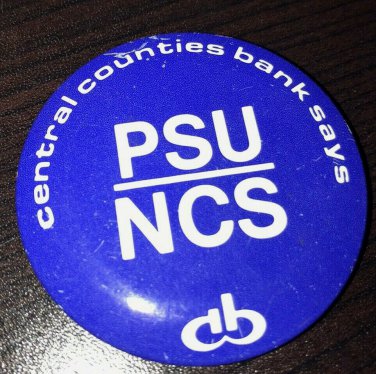 1980 Penn State PSU/NCS CCB Button Central Counties Bank pin