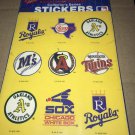 AMERICAN LEAGUE BASEBALL Logo Sticker Sheets Gibson Greetings AL West AMERICAN LEAGUE BASEBALL Logo Sticker Sheets Gibson Greetings AL West