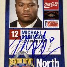 Michael Robinson Autographed 2006 Senior Bowl Card Penn State MRob Michael Robinson Autographed 2006 Senior Bowl Card Penn State MRob