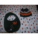 GYMBOREE FOREST RASCALS BIB & HAT 0-3 MONTH EUC