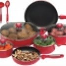 Chef's Secret 16pc Red Aluminum Cookware Set [KTAL16]