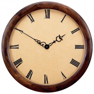 Edward Meyer 23-1/2" X-Large Executive Clock with Wood Frame [HHWCRND]