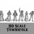 HO HOn2 scale Townsfolk 6 pewter figures NEW 1/87 Western Rails