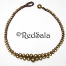 Handmade Thai Anklet Ankle Bracelet Brass Beads Bell BN