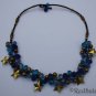 Handmade Gypsy NECKLACE Glass Beads Brass Bells Stars