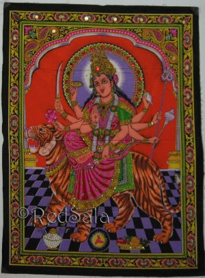 India Hindu Goddess Durga Parvati Uma New Wall Hanging