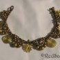 New Handmade Craft ANKLET Brass Bells Spirals Flowers