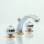 *THG - Mandarine polished chrome widespread lavatory set with drain