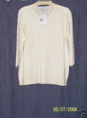 WOMENS 100% CASHMERE SWEATER by WENDY B, SZ 1X, RET. $168