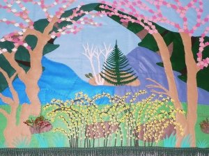 Reservoir in Early Spring Large Wall Hanging by Alina Deutsch
