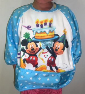 Disney Mickey Happy Brithday Long Sleeved Baby Bib