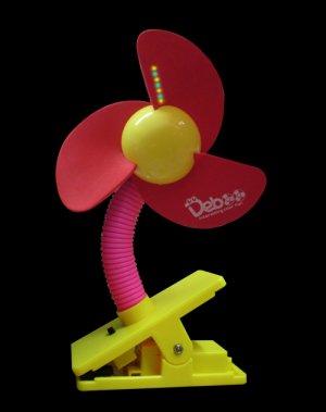 Baby stroller/ Jogger Mini Laser Clip-on Fan (Blade-Red)