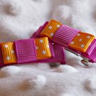 Hot Pink & Bright Orange Hair Clips