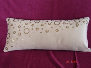 Abelia Beige Throw Pillow Cover