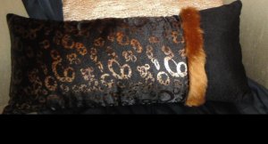 Satara Black Throw Pillow Cover
